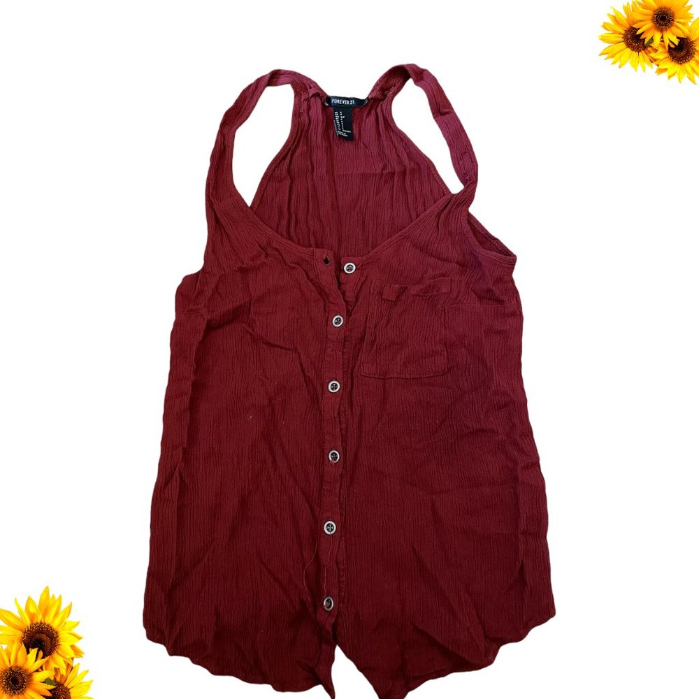 Forever 21 Button Up Tank Top